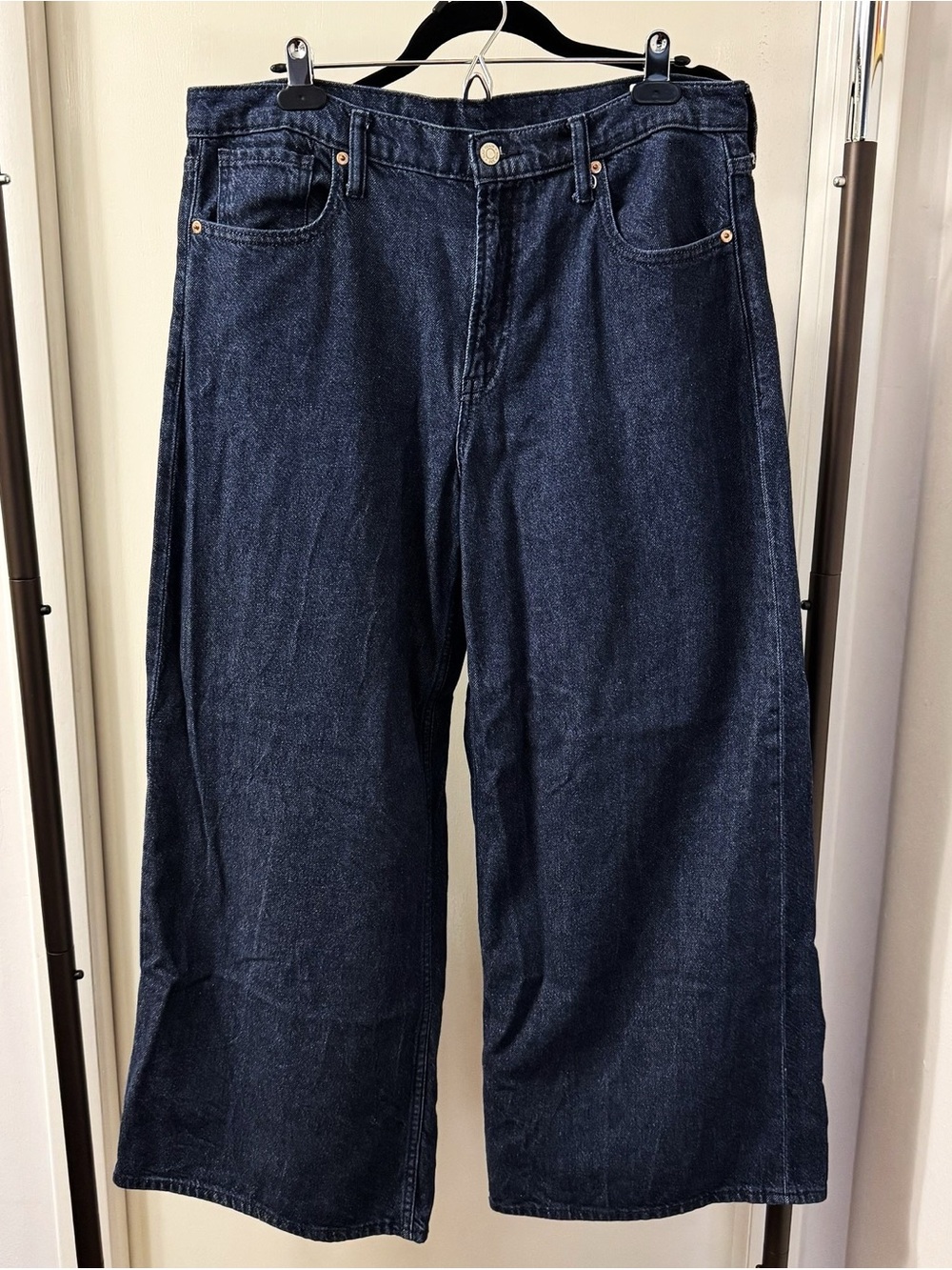 GAP Mid Rise UltraSoft Baggy Jeans - Rinsed Indigo - 31 / 12R